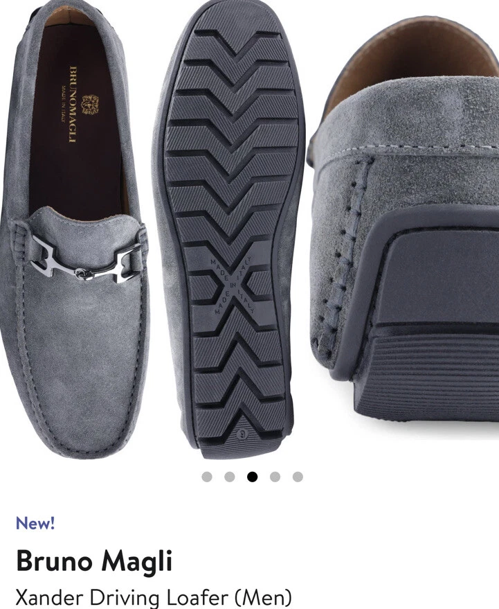 Bruno Magli gray suede loafers, BRIO, Sz 13, made in Italy Bruno Magli Loafer Gray Casual Shoes for Men for sale | eBay main image 4
