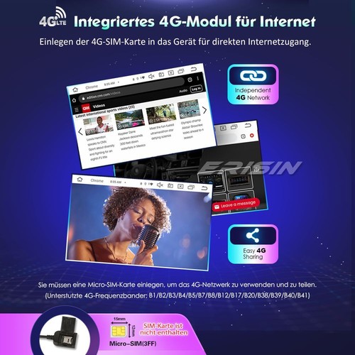 8 Kern Android 14 Autoradio Carplay Bluetooth Fiat Tipo Aegea Egea Dodge Neon - Bild 8 von 19