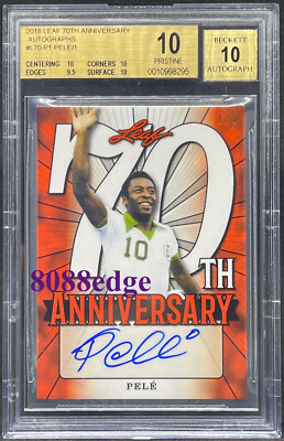 2018 LEAF 70TH ANNIVERSARY AUTO: PELE #1/1 