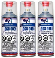Spraymax 3680069 2k High Speed Clear Coat Aerosol Spray Usc Clearcoat 3 Pack