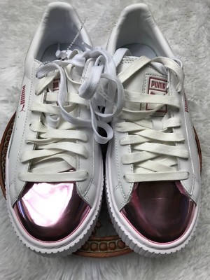 puma basket white rose gold