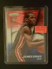 JAMES ENNIS 2014-15 Prizm RC #274 Red White & Blue Pulsar Refractor MIAMI HEAT