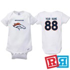 Personalized Denver Broncos Gerber Baby Onesie® Cotton Custom Bodysuit