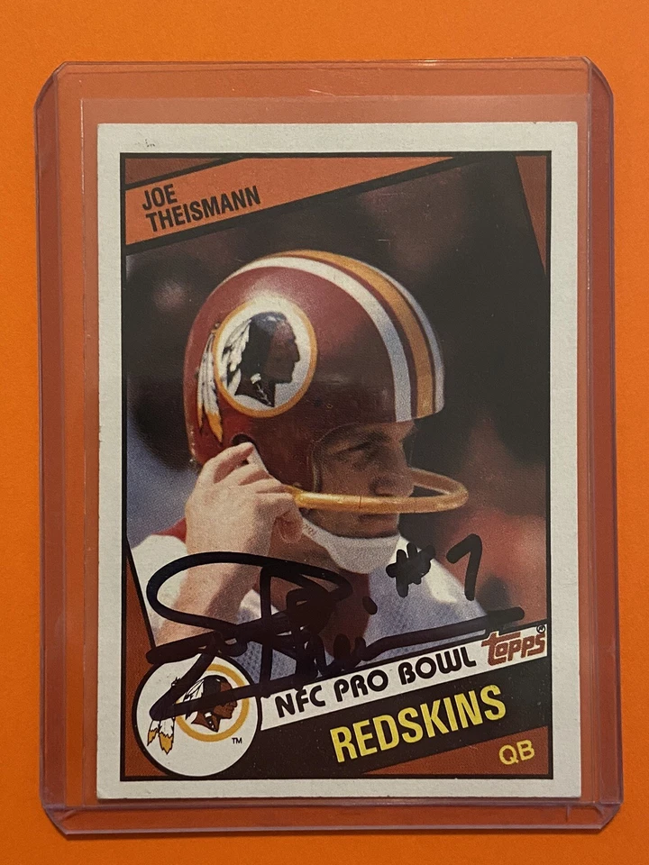 JOE THEISMANN Signed HOF 1984 Topps #390 Redskins Notre Dame Autograph Auto - Image 4 of 4