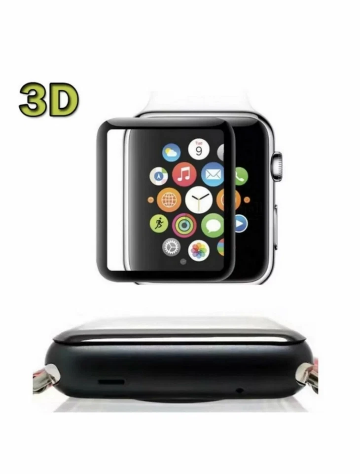Protector de pantalla de vidrio templado 3D para iWatch Apple Watch 4/3/2/1 38/42/40/44 mm  Foto 3 de 4