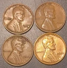 1936 '37 '38 '39  Lincoln Wheat Cent Penny NMM US Collection Lot of 4 Coins (#2)