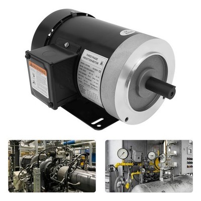 3-Phase AC Induction Motor Reversible Electric Motor 5/8 Inch Shaft 1800RPM