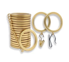 BlastHome® Luxury Curtain Rings – Premium Metal with Quiet, Smooth Ny