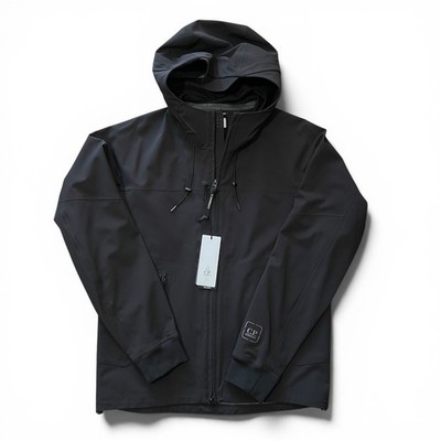 C.P. Company MetroShell Goggle Jacket Black 3-Layer Performance Mid-Layer NWT Si