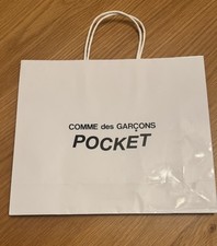 Comme des Garcons LOGO TOTE RETAIL BAG White CDG