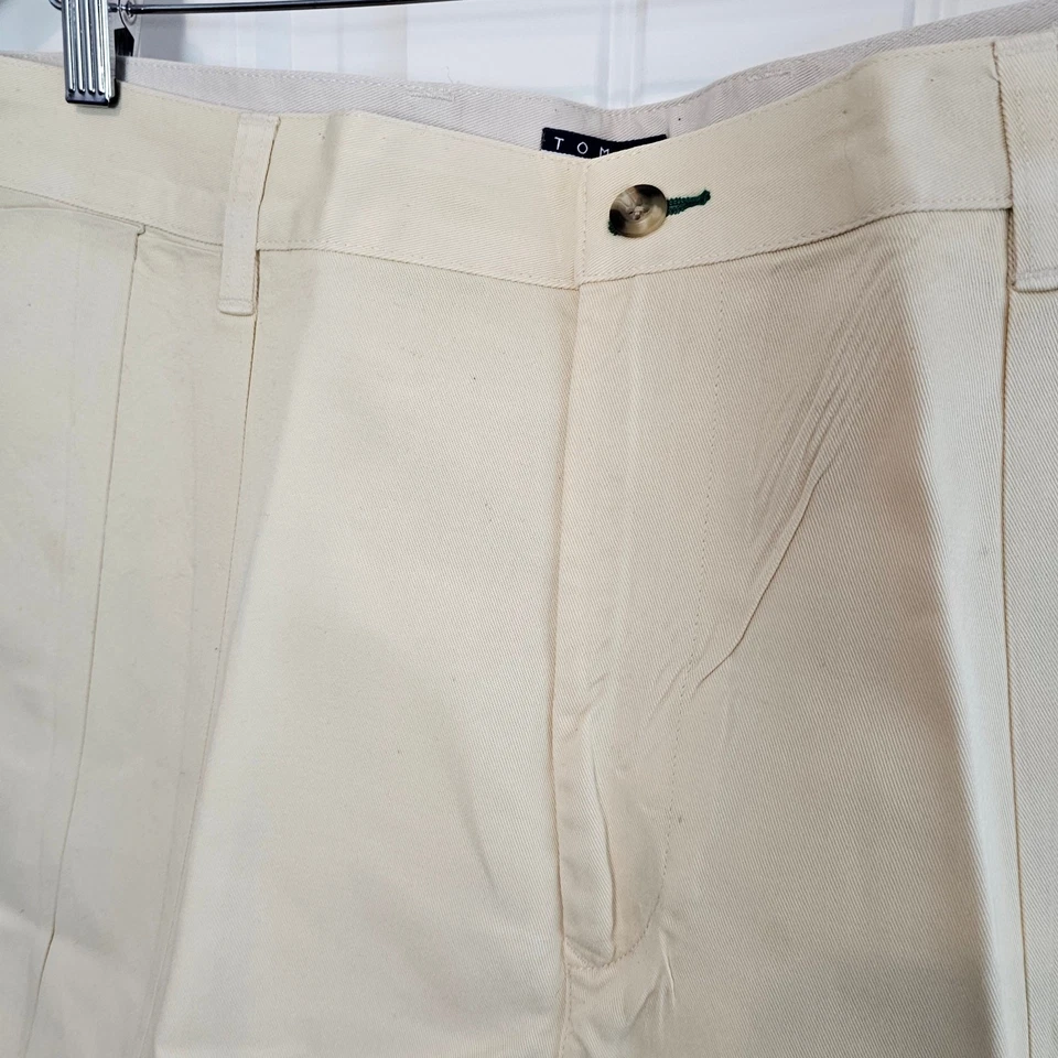 Pantalones Cortos Tommy Hilger Y2K Para Hombre Talla 34 Tostado Algodón Preppy Academia College Resort Foto 3 de 4