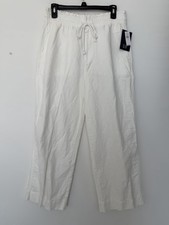 Gap Womens High Rise Linen-Blend Pants, Size 10 Ivory NWT