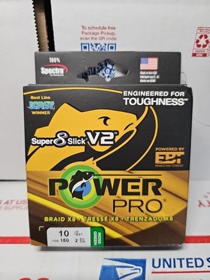 Power Pro Super Slick V2 8-Strand Braided Line 10 LB 150yd Moss Green