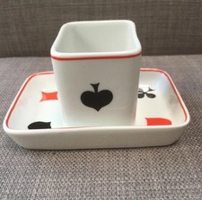 Vintage Porcelain Hollohaza Smoking Set