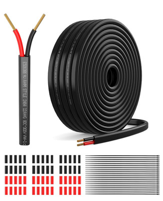16 Gauge Wire 2 Conductor Electrical Wire, 16AWG Low Voltage Tinned Copper Wire,