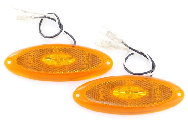 2 X Jokon Smlr 2010 Led Seitenmarkierungsleuchte Orange Pkw AnhäNger Wohnwagen-image