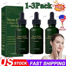1-3X Stem Cell Collagen Peptide Oral Drops Firm Sagging Skin Reduce Wrinkle 30ml
