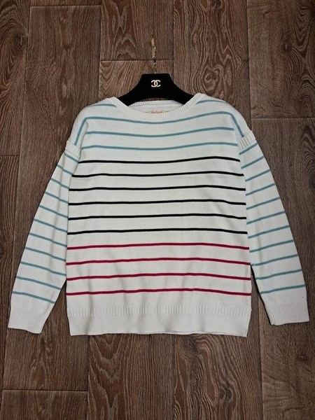 Women Barbour Sweater White Cotton M #5PTE