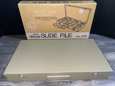 New Vintage Logan Metal Deluxe Slide File No 200 for 2" X 2" 35 MM Color Slides