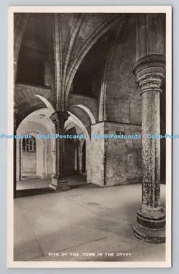 R801188 Standort des Grabes in der Krypta Canterbury Kathedrale Tuck Echtfoto