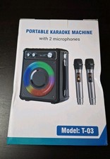 VOSOCO Karaoke Machine, Portable Bluetooth Speaker with 2 Wireless Microphone