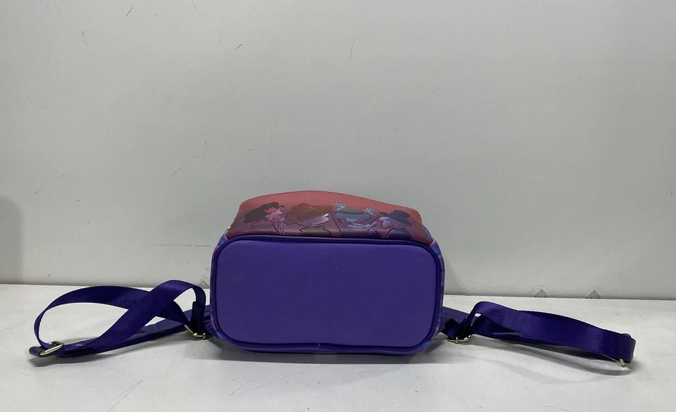 Bolso Mochila Loungefly Disney Coco Púrpura Gráfico Cuero Foto 3 de 4