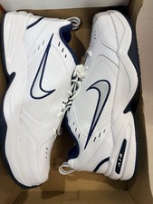 Nike Air Monarch IV White Metallic Silver Navy Men's Sneaker 415445-102 2018