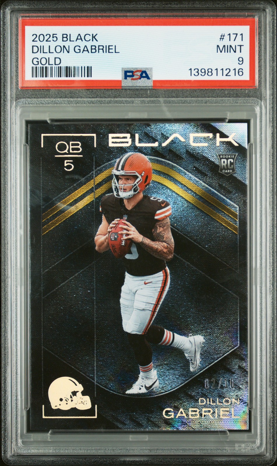 Dillon Gabriel Panini Black #171 Gold