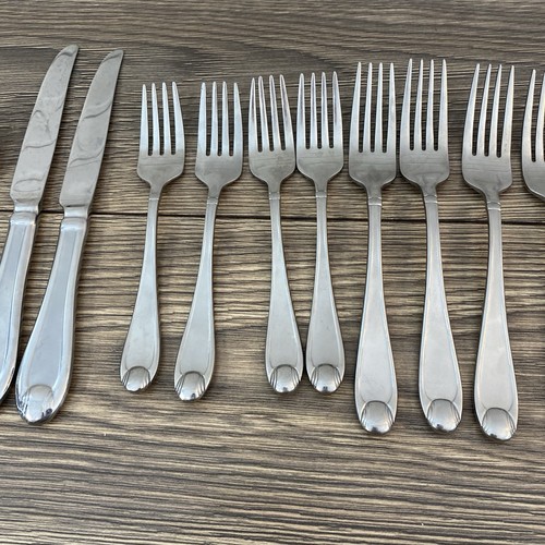 Lotto 14 Oneida posate inox granato satinato 18/10 forchette cucchiai coltello - Foto 3 di 5