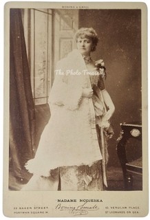 CABINET CARD POLISH STAGE ACTRESS HELENA MODJESKA ANTIQUE BY BONING & SMALL