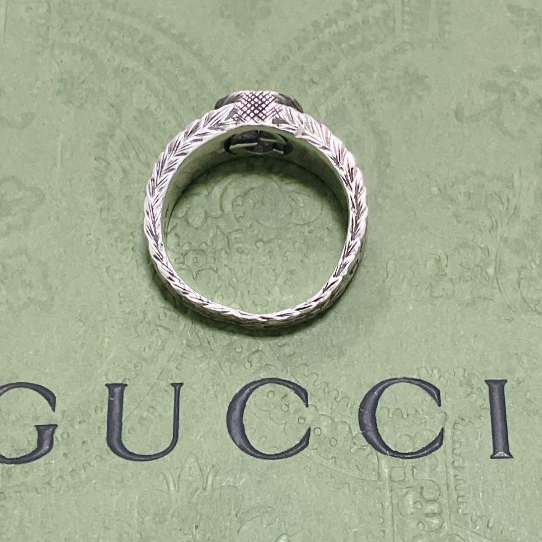 GUCCI Ring Arabesque Interlocking Silver Smoked - image 5