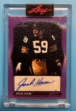 2023 Leaf Art of Sport Jack Ham Auto /5 Steelers HOF