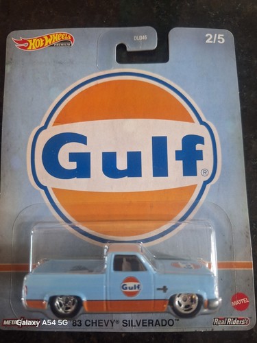 Hot Wheels Gulf Premium 83 Chevy Silverado 1983 SQUAREBODY Chevrolet Real Riders