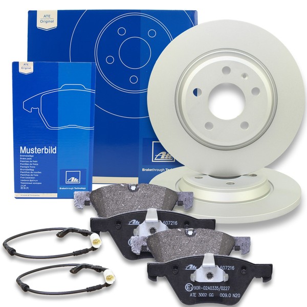 2X Ate Bremsscheiben Ø296Mm + BeläGe Hinten Passend FüR Mercedes Benz Viano W639-image