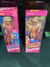 2 Skipper Barbie Dolls Hawaiian Fun  Wet'nWild 1989  90 Mattel No. 5942  4138