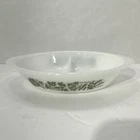Vintage Glasbake Herb Garden Milk Glass J235 Casserole Dish Divided