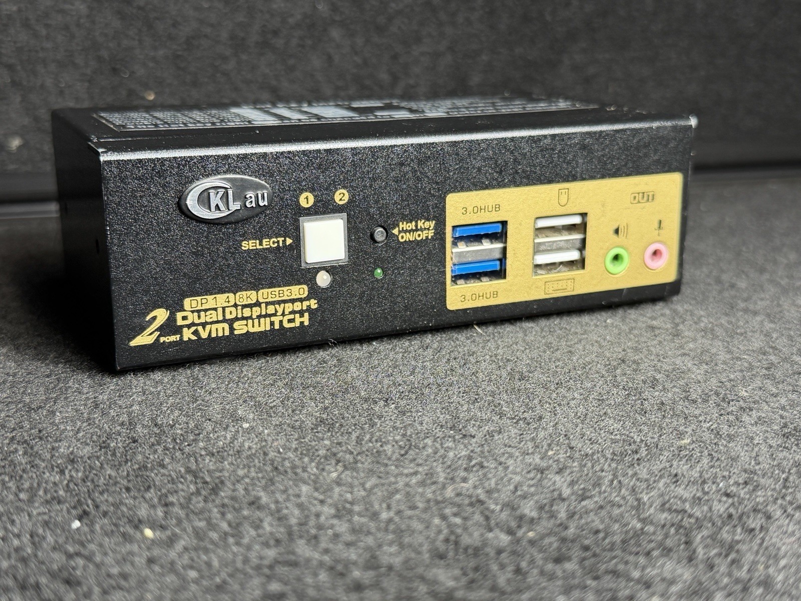 CKLau 2 Port USB 3.0 Dual Monitor KVM Switch Displayport 1.4 8K@30Hz 4K ...