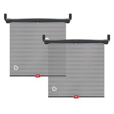 Brica Sun Safety Car Window Shade with Heat Alert, Helps Block UVA/UVB Rays,