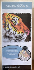 DIMENSIONS TIGER LATCH HOOK KIT 72-75119 with Instructions Chart Canvas  YARN