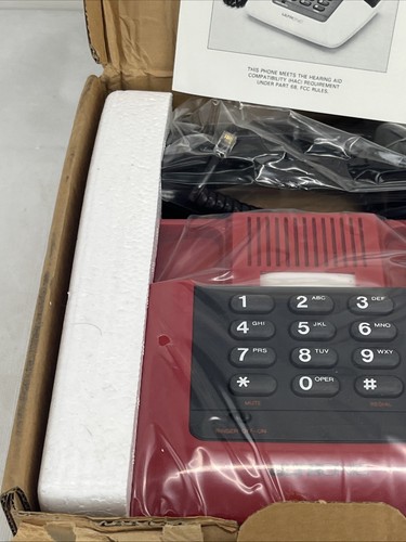 VINTAGE Ultronic Designer Telephone Red & Black T020 Model 19 NEW in Box ☎️ - Picture 2 of 10