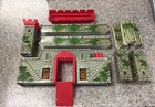 MARX TIN 1950'S CASTLE PARTS AND PIECES -NOT COMPLETE - MAKE OFFERS!!!!
