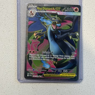 Phantasmal Flames English Mega Charizard X ex 109/094 Fresh Pulled And Sleeved
