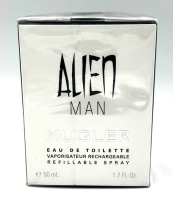 Mugler Alien Man Eau De Toilette Refillable Spray ~ 50 ml / 1.7 oz ~ Sealed ~