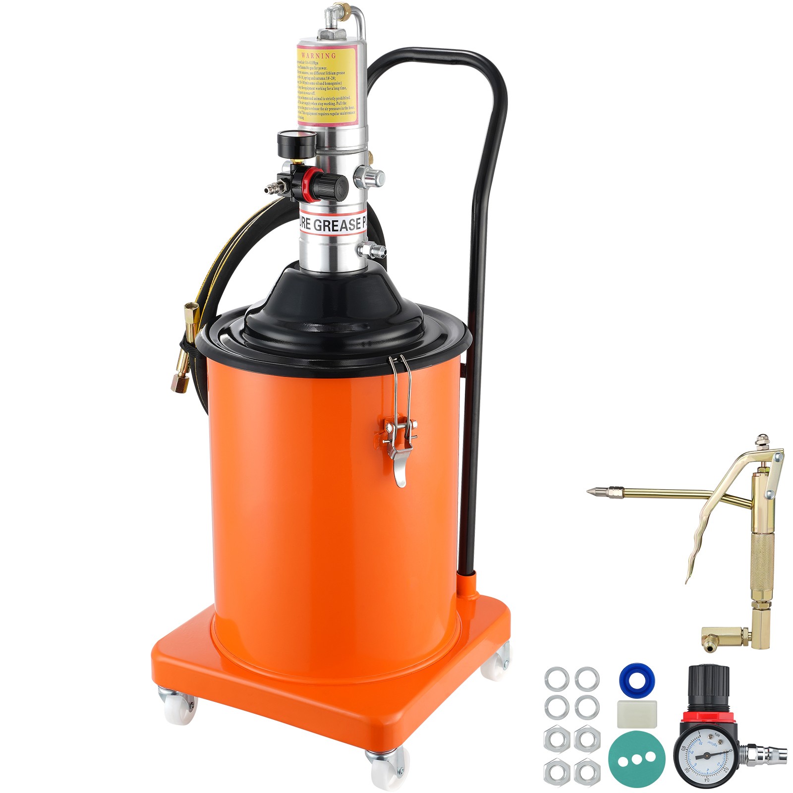 Offerta Pompa Grasso Pneumatica 20L | Tubo 4m e Ruote | Prezzo Shock