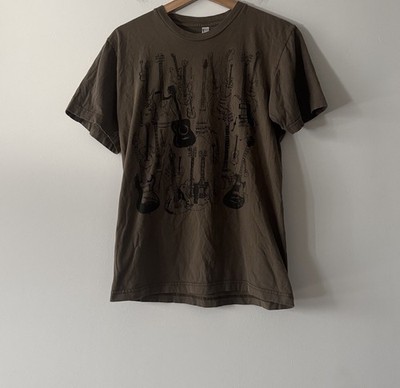 Y2K American Apparel Guitars Music T-shirt Men s M Grunge Concert MADE IN USA