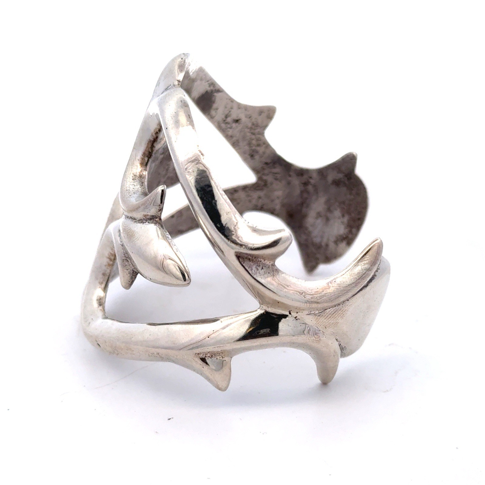 Artisan Sterling Silver Open Scroll Modernist Fle… - image 6