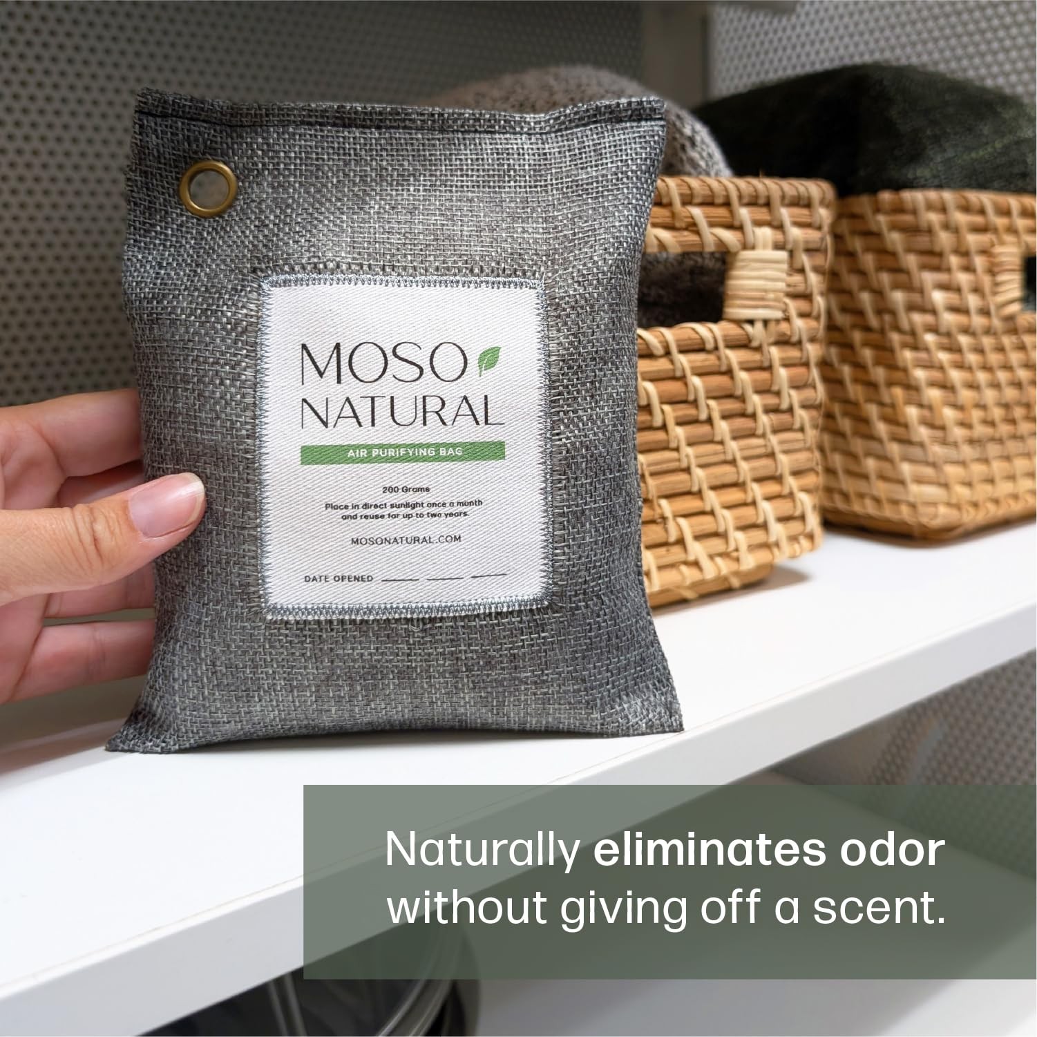 Air Purifying Bag 200g | HGTV Editor's Pick | Premium Bamboo Charcoal Odor Ab... - Image 2