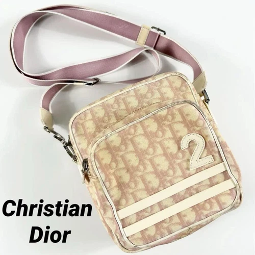Sac bandoulière Christian Dior numéro trotteur vintage toile beige occasion bandoulière