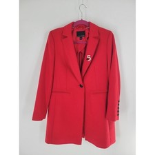 Banana Republic Wool Blend Red Single-Button Blazer Coat Size 6