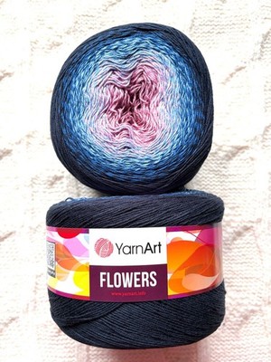 1 Torte x 250g YarnArt Blumen Garn Torte - Farbe 273: Baumwollmischung